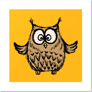 Cute hand drawn owl Posters and Art